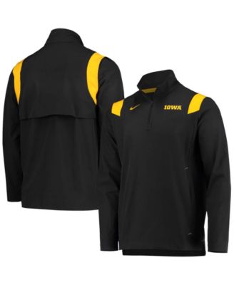 Nike - Men's Black Iowa Hawkeyes 2021 Team Coach Quarter-Zip Jacket