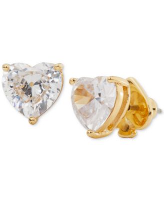 kate spade new york - Gold-Tone Stone Heart Stud Earrings