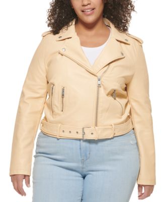 Levi's - Faux-Leather Belted Moto Jacket