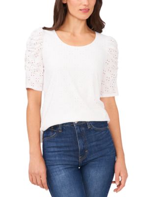 CeCe - Women's Eyelet-Embroidered Top