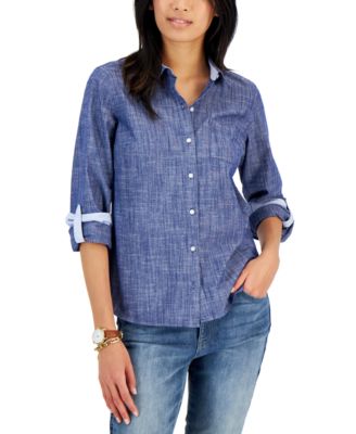 Tommy Hilfiger - Cotton Chambray Logo Shirt