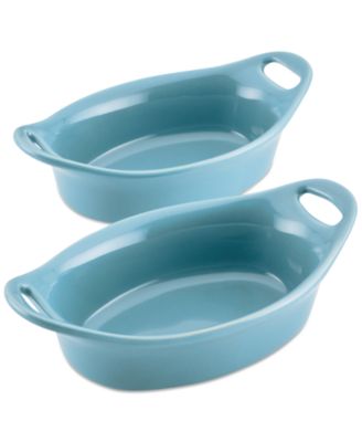 Rachael Ray - Ceramics Oval Au Gratin Baking Dish, Set