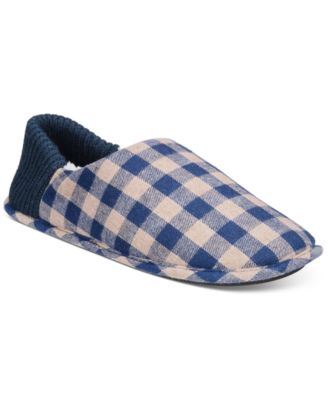 Club Room - Men's Gingham Convertible Mule Slipper