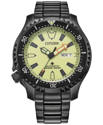 Citizen - Men's Automatic Dive Black Ion-Plated Stainless Steel Bracelet Watch, 44mm