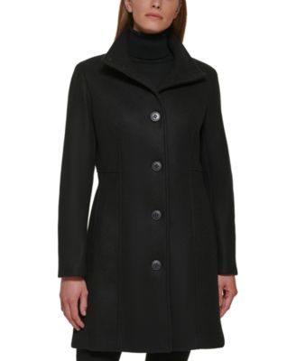 Calvin Klein - Petite Single-Breasted Walker Coat