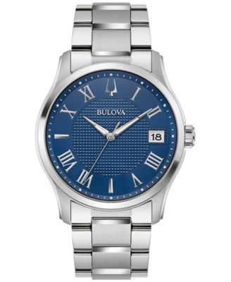 Bulova - Men's Classic Wilton Stainless Steel Bracelet Watch 41mm