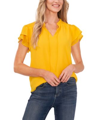 CeCe - Women's Yoryu Flutter Sleeve Blouse