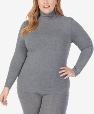 Cuddl Duds - Plus Size Softwear with Stretch Turtleneck