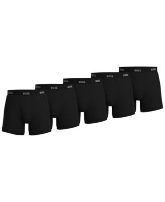 BOSS - Men's 5-Pk. Authentic Solid Boxer Briefs