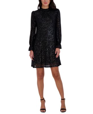 julia jordan - Sequin Mock-Neck Sheath Dress