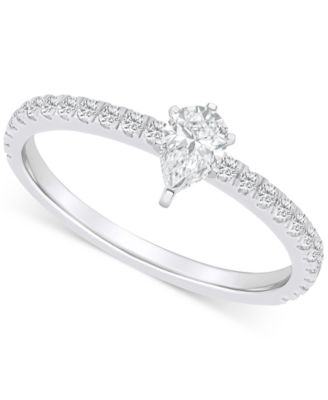 Macy's - Diamond Pear Engagement Ring (1/2 ct. t.w.) in 14k Gold