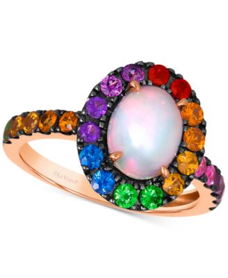 Le Vian - Multi-Gemstone Halo Ring (2 ct. t.w.) in 14k Rose Gold