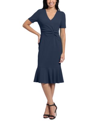 London Times - Petite Twisted Sheath Dress