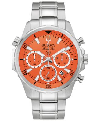 Bulova - Men's Chronograph Marine Star Stainless Steel Bracelet Watch 44mm