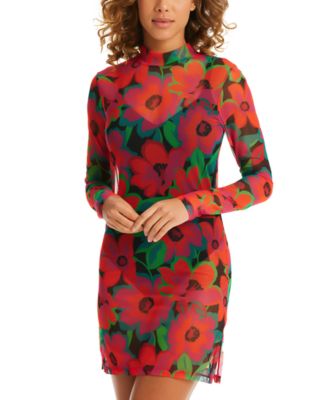 Sanctuary - Women's Savage Gardener Mock-Neck Dress Swim Cover-Up