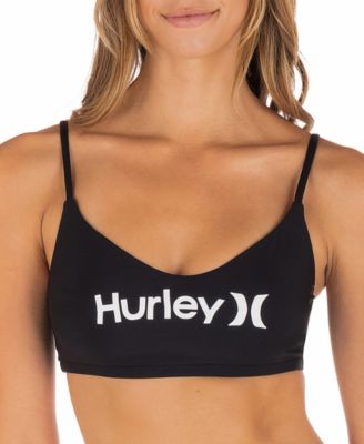 Hurley - Juniors' Solid One And Only Adjustable-Strap Bralette Bikini Top