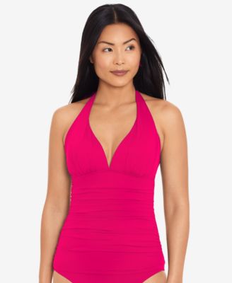 Lauren Ralph Lauren - Beach Club Solid Molded Cup Halter Tankini Top