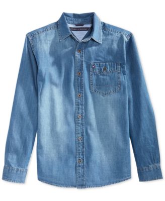 Tommy Hilfiger - Boys' Long-Sleeve Max Denim Shirt