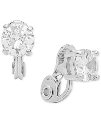 Anne Klein - Crystal Solitaire Clip-on Earrings