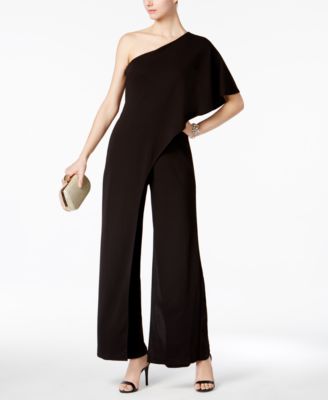Adrianna Papell - Draped One-Shoulder Jumpsuit