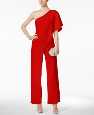 Adrianna Papell - Draped One-Shoulder Jumpsuit