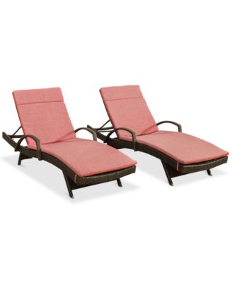Noble House - Harrison Outdoor Chaise Lounge (Set Of 2), Quick Ship