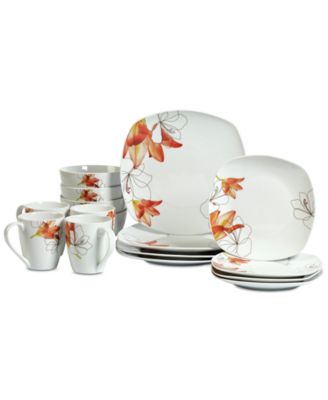Tabletops Unlimited - Lily 16-Pc. Dinnerware Set, Service for 4