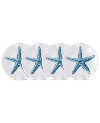 Q Squared - Captiva 4-Pc. Melamine 5.5" Appetizer Plate Set