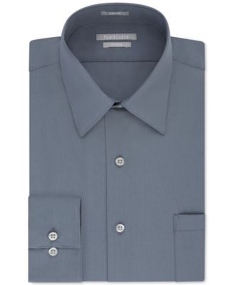 Van Heusen - Men's Fitted Poplin Dress Shirt