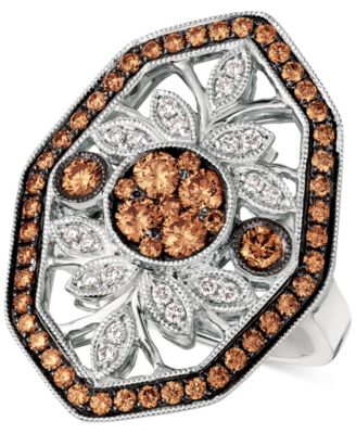 Le Vian - Chocolate Deco™ Diamond Statement Ring (1-1/8 ct. t.w.) in 14k White Gold