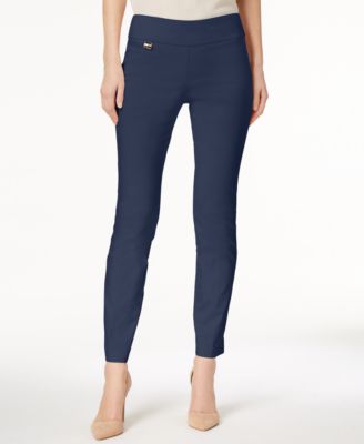 Alfani - Petite Pants, Tummy-Control Skinny Pull-On