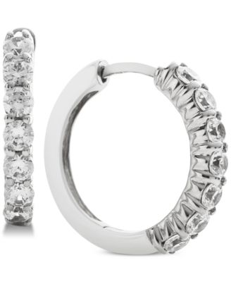 Macy's - Diamond Hoop Earrings (1 ct. t.w.) in 14k White Gold
