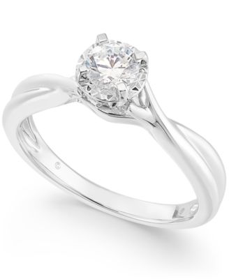 Macy's - Diamond Solitaire Engagement Ring (1/3 c.t. t.w.) in 14k White Gold