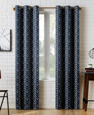 Sun Zero - Kenwood Chevron Blackout Grommet Curtain Panel Collection