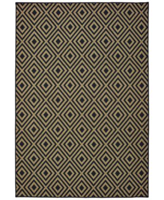 Oriental Weavers - Marina 2335K Black/Tan 2'5" x 4'5" Indoor/Outdoor Area Rug