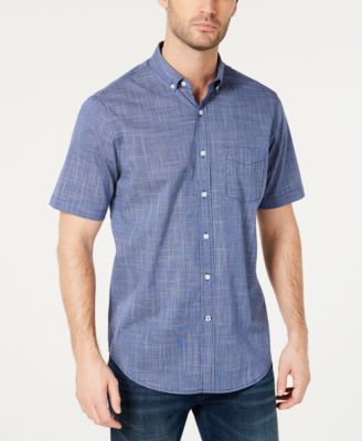 Club Room - Men's Classic-Fit Performance Stretch Micro-Check Shirt