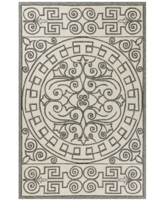 Kas - Harbor Irongate 4246 Ivory/Grey 5' x 7'6" Indoor/Outdoor Area Rug