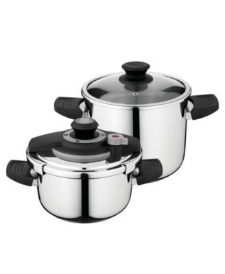 BergHOFF - Vita 4Pc 18/10 Stainless Steel Pressure Cooker Set 7.4qt and 4.2qt
