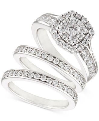 Macy's - Diamond (2 ct. t.w.) Three-Piece Ring Set