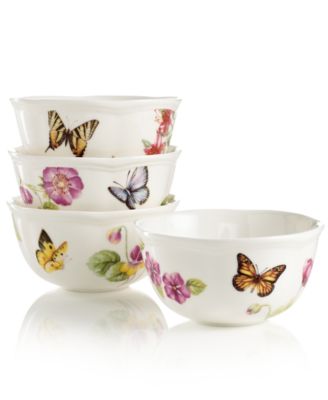 Lenox - Set of 4 Assorted Butterfly Meadow Bloom Bowls