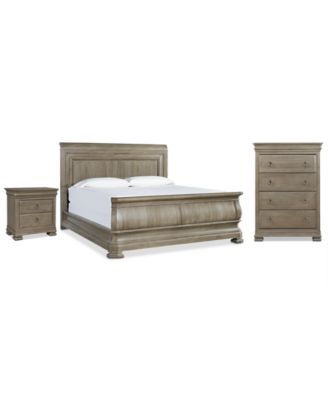 Furniture - Reprise Driftwood Bedroom , 3-Pc. Set (Queen Bed, Nightstand & Chest)