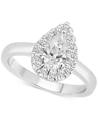 Macy's - Diamond Pear Halo Engagement Ring (1 ct. t.w.) in 14k Gold
