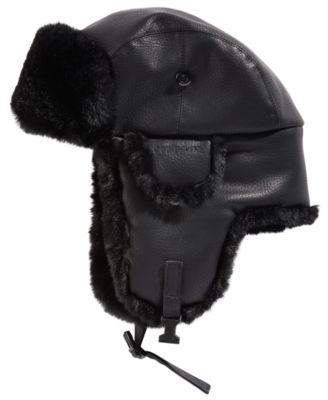 STETSON - Men's Faux-Leather Trapper Hat