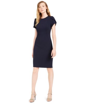Calvin Klein - Petite Tulip-Sleeve Sheath Dress