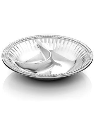 Wilton Armetale - "Flutes and Pearls" Chip & Dip Bowl
