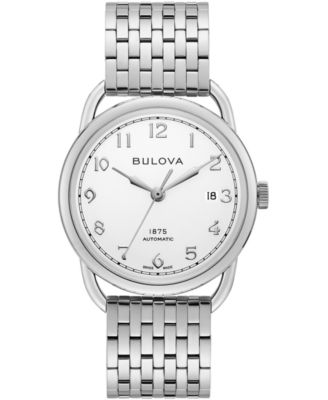 Bulova - Men's Swiss Automatic Joseph Stainless Steel Bracelet Watch 38.5mm