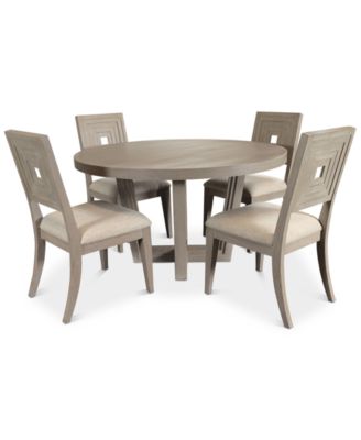Furniture - Modern Coastal Dining , 5-Pc Set (Table & 4 Side Chairs)
