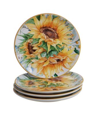 Certified International - Sunflower Fields 4-Pc. Salad Plates