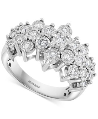 EFFY Collection - Diamond Cluster Ring (1 ct. t.w.) in 14k White Gold or 14k Yellow & White Gold
