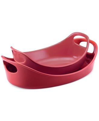 Rachael Ray - Stoneware Baking Dishes, Set of 2 Bubble and Brown